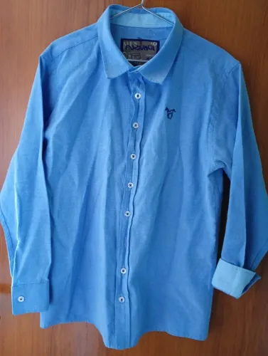 Camisa Social Masculina Infantil Fuzarka Tamanho 10