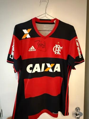 Camisa do flamengo jogo guerreiro autografada