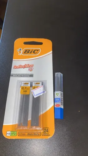 Kit de Grafites BIC 0.7 mm HB - 24 Unidades + Tubinho Extra