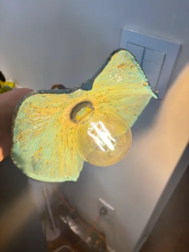 Luminária cerâmica artesanal