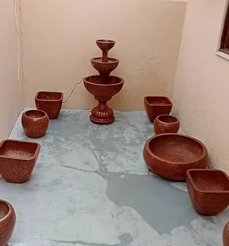 Fonte d'água Taças em Efeito Granito marrom