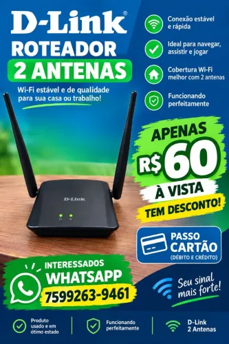 Roteador 2 Antenas D LINK