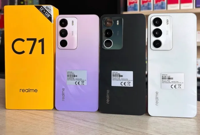 Celular Realme C71 4G (NFC) 256GB +8GB RAM ROXO PRETO BRANCO LACRADO