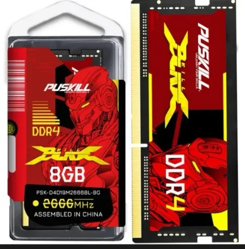 Memória para Notebook 8GB RAM DDR4 2666MHZ PUSKILL