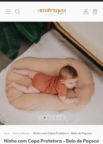 Ninho redutor de berço para bebês marca Amor Meu Baby - enorme e com muito enchimento 