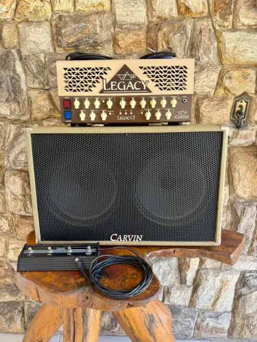 Carvin Legacy 3 Steve Vai VL300 Head:  Gabinete Carvin 2x12 Celestion Vintage 30