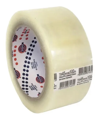 FITA ADESIVA HOT MELT PP33 TRANSPARENTE 45MMX100M - EUROCEL